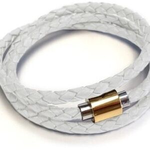 🌼3/$13🌼BUNDLE DEAL! Boho Genuine Leather Braided White Rope Bracelet